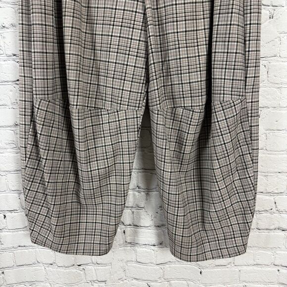 Free People Turning Point Barrel Plaid Trouser Pants Baggy Fit - Picture 5 of 12